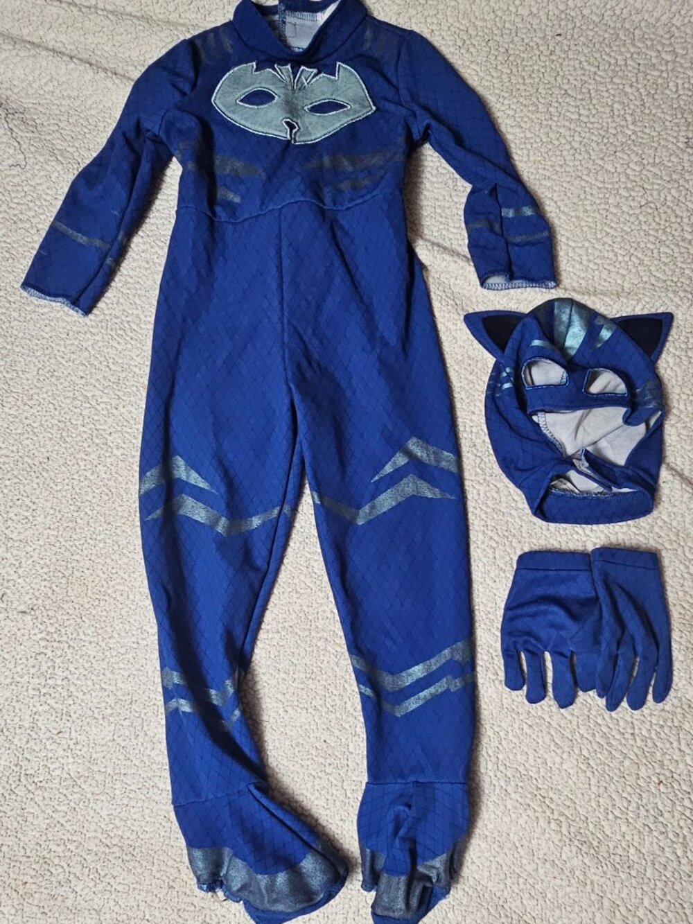 PJ Masks Catboy Costume Spirit Halloween Blue Jumpsuit Mask Gloves 2-4T
